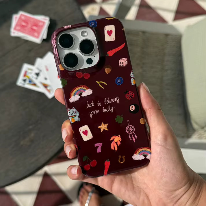 Clmj Lucky Handyhülle mit doppelschichtiger Rückseite für iPhone 17 16 15 14 13 12 11 Pro Max Plus X XS XR XS Max 7 8 Air - Bild 2