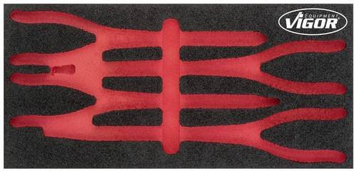 Vigour Schaumstoffeinlage V4995-L, Farbe: Rot, B: 39,3 cm, T: 18,8 cm, H: 3,5 cm - Bild 1