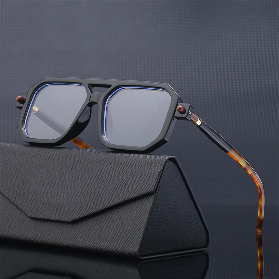 Gootrades Sonnenbrille Double Bridge, Vollrand, Unisex, braun - Bild 2