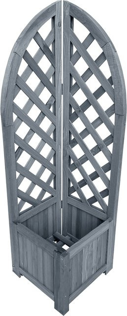 HTI-Line Blumenkasten Heidi Fensterkasten mit Rankhilfe in Grau - Bild 1