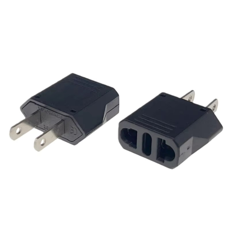 Fengyidz Reiseadapter Typ A von Europa auf US-Stecker, Steckerkonverter für USA, Kanada und Mexiko, Schwarz - Bild 3