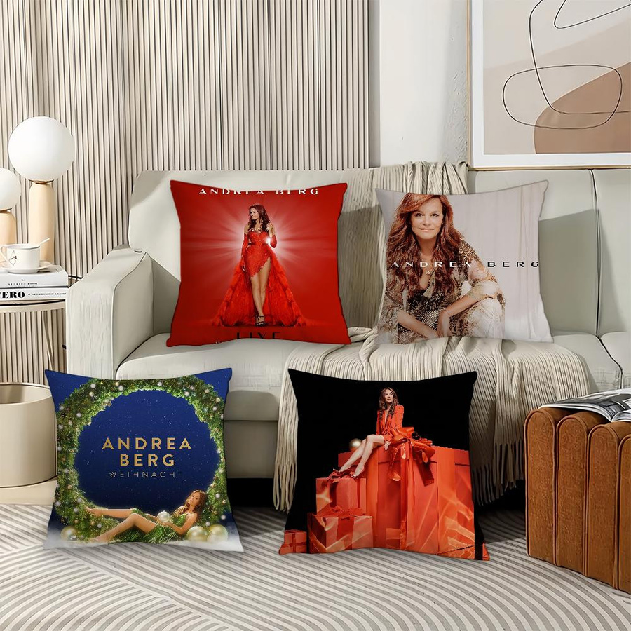Dekorativer Kissenbezug Andrea Berg von Panika Chen in Multicolour, Peach Skin Material, B/B: 45 x 45 cm - Bild 2