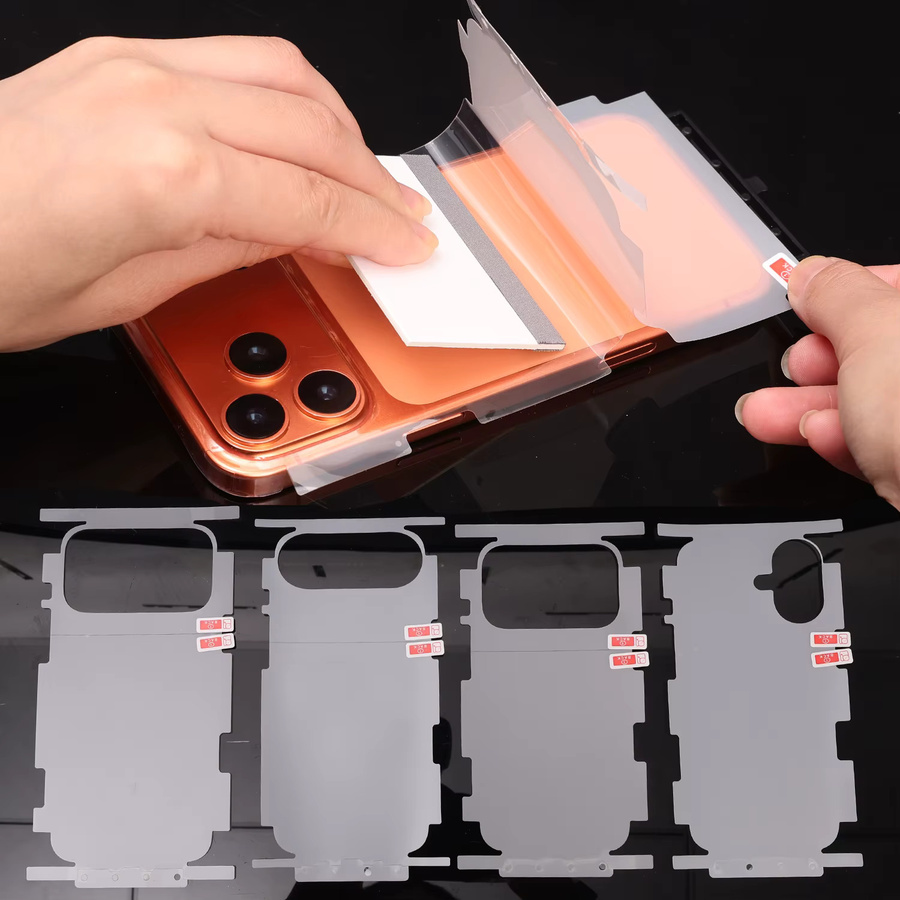 Hydrogelfolie für Apple iPhone 17 Pro Max, transparente Vollabdeckung für Rückseite und Seiten mit Installationswerkzeug - Bild 3