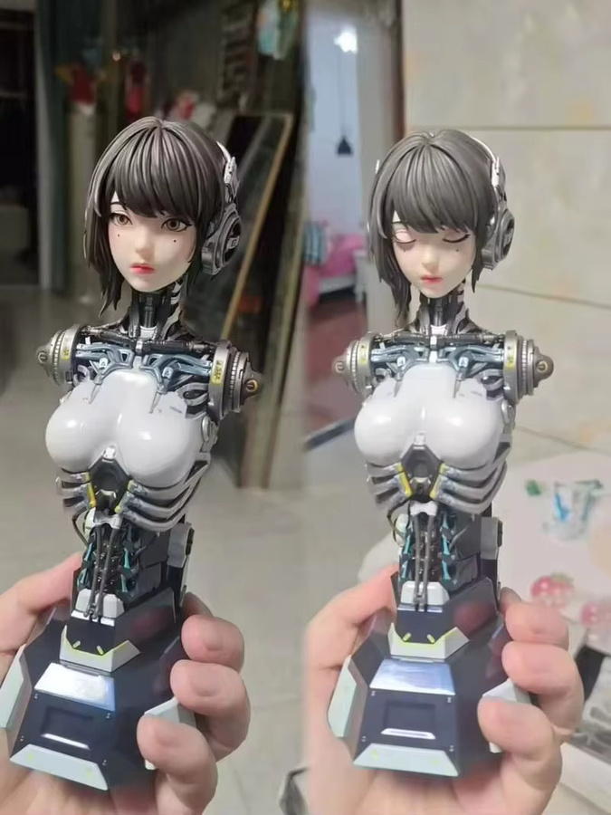 Bandai Ling Cage Ash Mecha-Mädchen, Büste Statue, 21cm, Sci-Fi - Bild 1