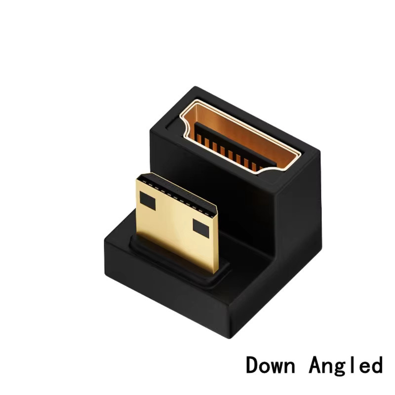 BSN Mini HDMI auf HDMI Adapter 2.1 U-förmig 360 Grad abgewinkelt, 8K 60Hz 5K 4K 3D UHD Konverter in Schwarz - Bild 3