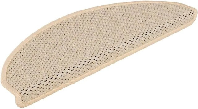 vidaXL Treppenmatten Berber in Beige, 15 Stück, selbstklebend, Sisal-Look, B: 65 cm, B: 21 cm, H: 4 cm - Bild 1