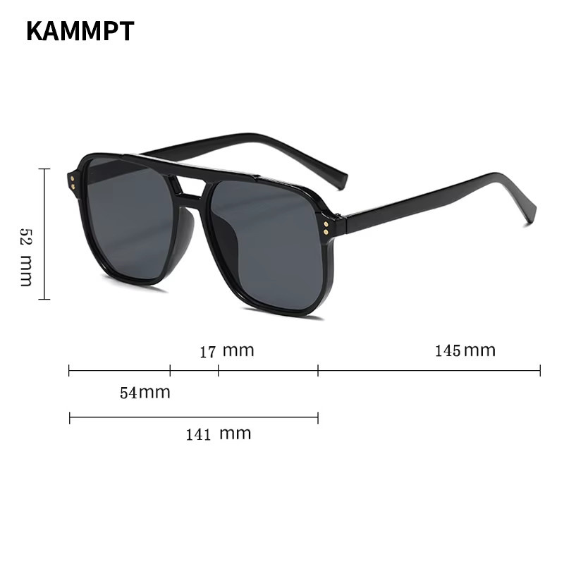 KAMMPT Sonnenbrille Aviator, Vollrand, Oversize, Schwarz, Unisex, Kunststoff - Bild 2