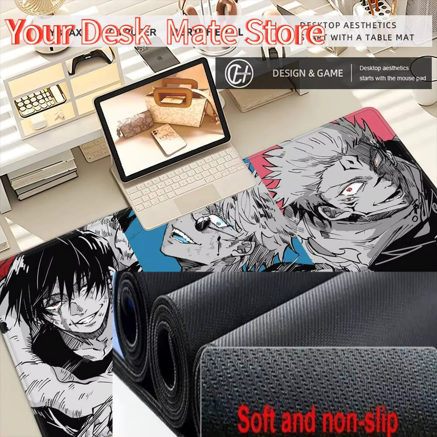 Potdemiel Anime Jujutsu Kaisen Mauspad XXL Satoru Gojo Gaming Zubehör in Schwarz und Multicolour - Bild 2