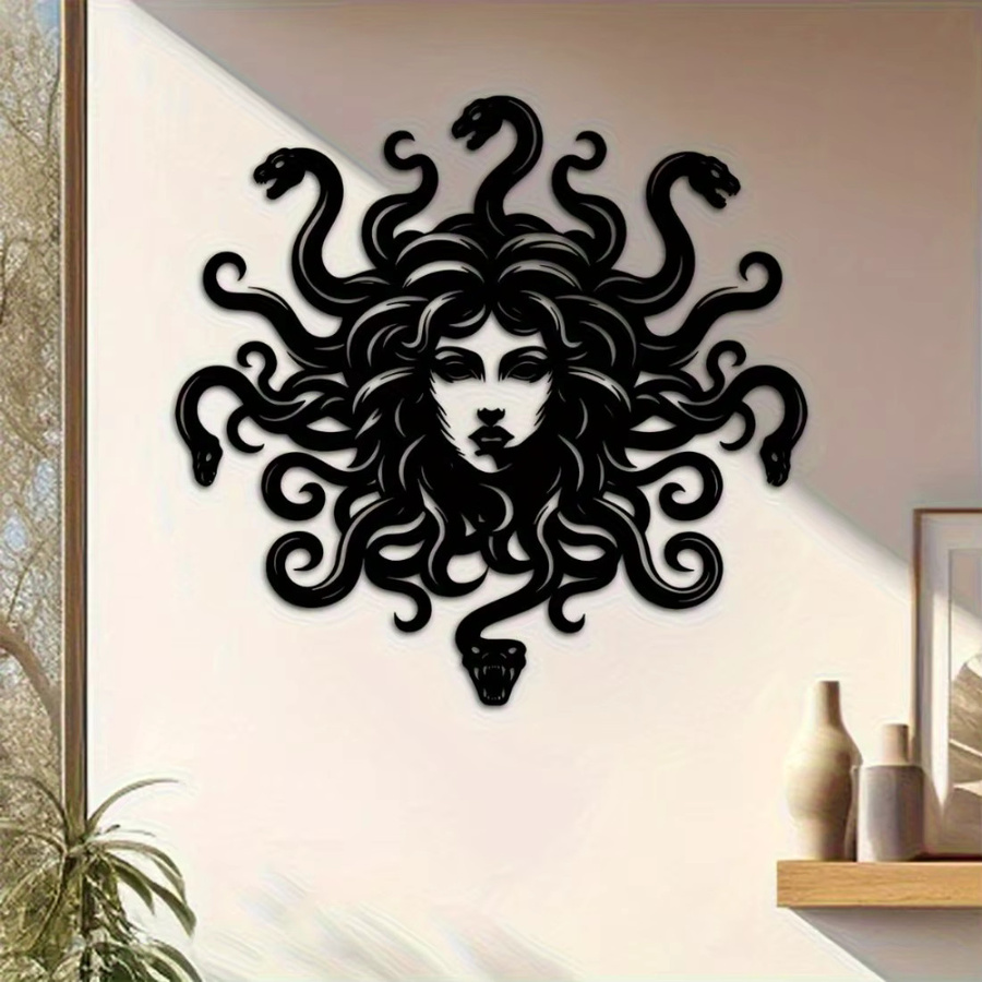 CIFBUY Medusa Metallwandkunst Spukhaus in Schwarz im Gothic-Stil - Bild 3