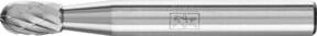 PFERD Hartmetall Frässtift Tropfen TRE universal mittel kreuzverzahnt, Schaft-Ø: 6 mm, Durchmesser: 6 mm, Länge: 10 mm, Farbe: Silber - Bild 1