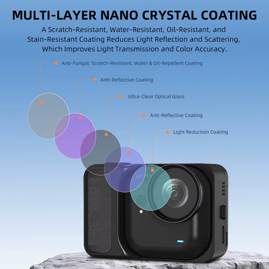 Insta360 Objektivschutzfilter Set für Insta360 Go Ultra C mit CPL, UV, ND 8, ND 16 und ND 32 Filtern - Bild 2