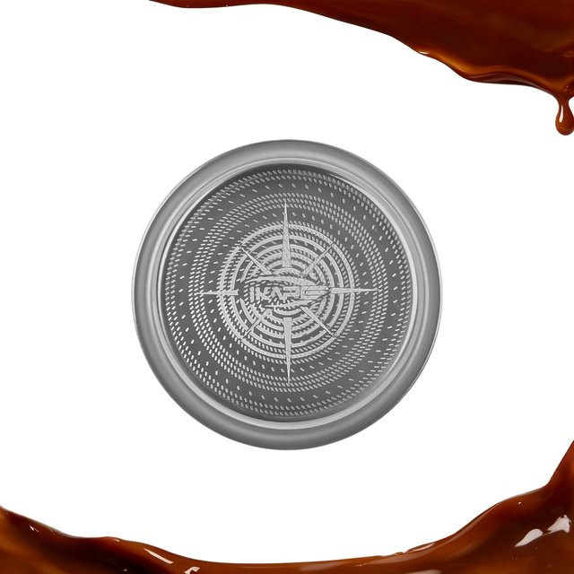 IKAPE Espresso-Filterkorb aus Edelstahl in Silber für bodenlosen Siebträger, Durchmesser: 58 mm - Bild 1