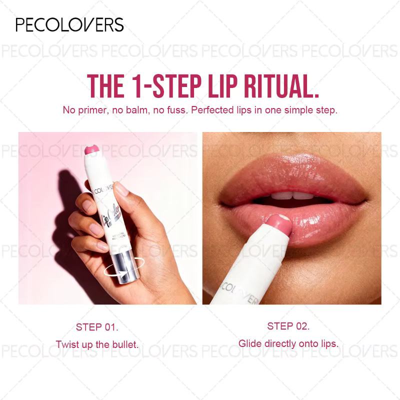 PECOLOVERS Sandwich-Lippenstift, feuchtigkeitsspendender Lipgloss, glänzend - Bild 4