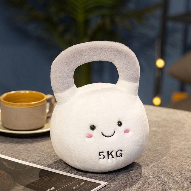 Binchi Fitness Kettlebell Hantel Plüschkissen, Plüschtier, ab 14 Jahren - Bild 1
