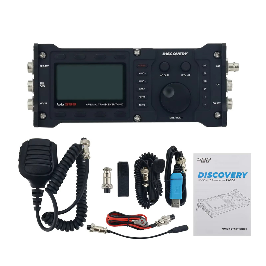 Lab599 TX-500 Tragbarer HF-Transceiver in Schwarz, 10 W, 50 MHz, All-Mode für SSB, CW, DIG, AM, FM - Bild 3