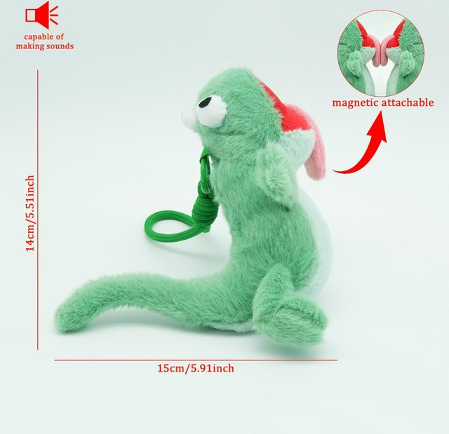 Treasuringu Neue Echsen-Stofftierpuppe, Anime-Echse, Sprechende Kuscheltiere, Grün - Bild 1