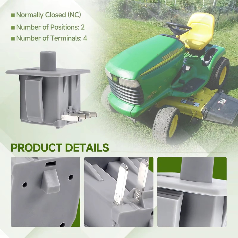 Sitzsicherheitsschalter MTD kompatibel mit John Deere Rasentraktor Ersatzteil GY20073 925-04040 725-05013 925-05013 grau - Bild 3