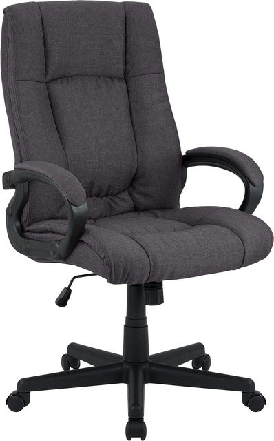 CLP Bürostuhl Sparta ergonomischer Drehstuhl mit Wippfunktion und Höhenverstellung in Grau aus Stoff - Bild 1