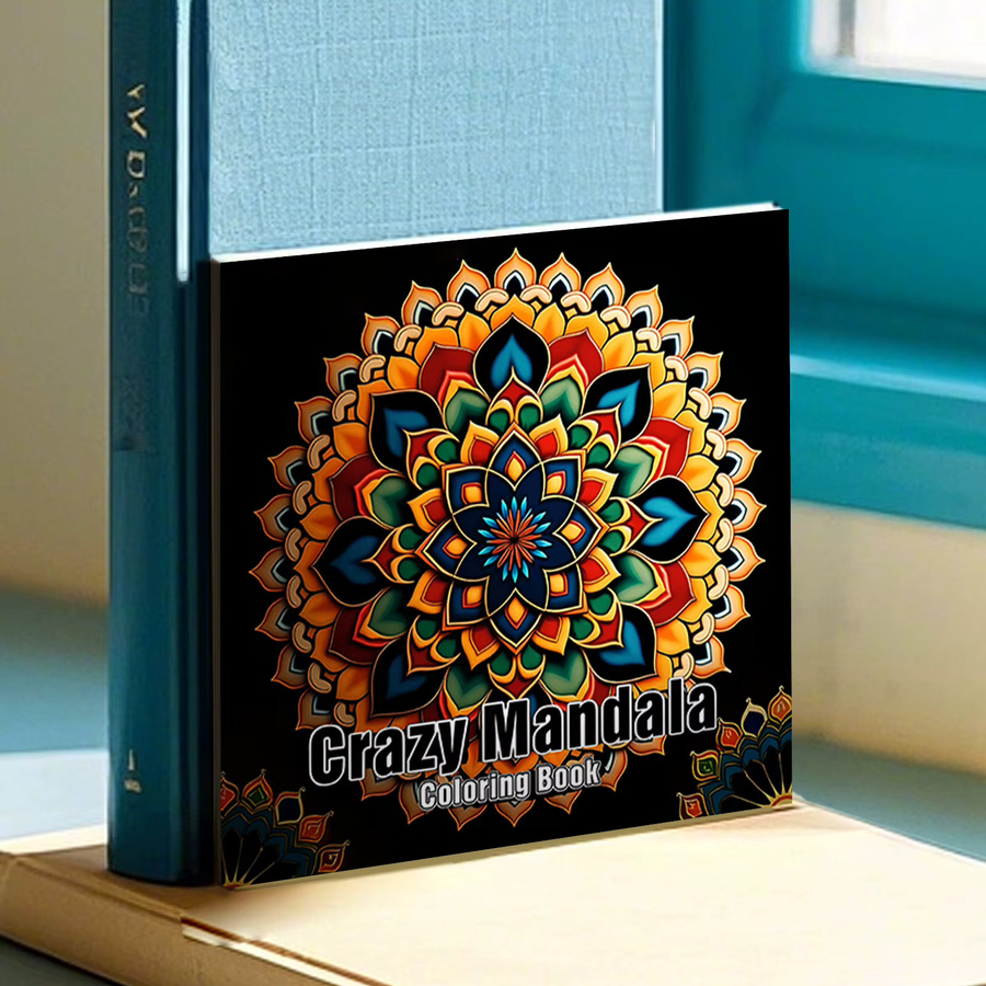 Verrücktes Mandala-Malbuch für Erwachsene zur Entspannung und Achtsamkeit in Mehrfarbig - Bild 3