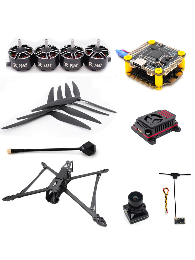 YSIDO Mark4 V2 10-Zoll-Rahmenkit, FPV-Kameradrohne, ELRS, Schwarz, Metall - Bild 3