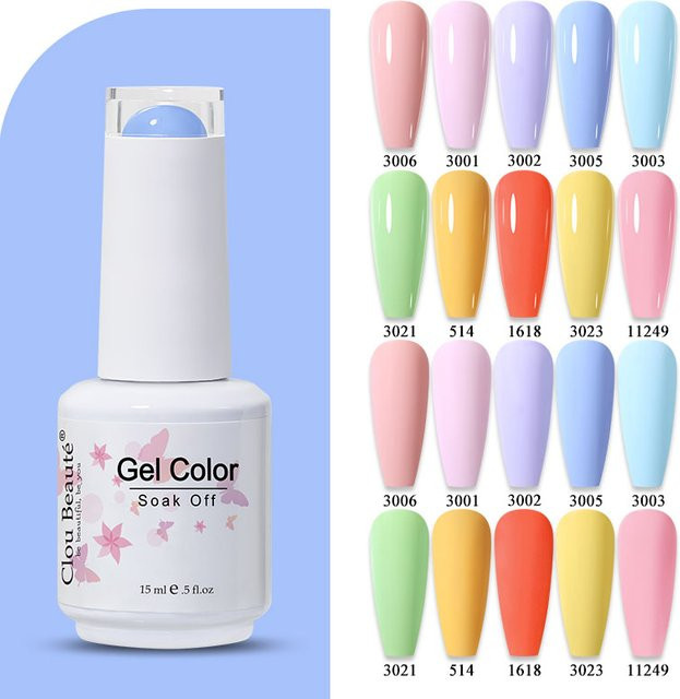 Clou Beaute Gel-Nagellack, 15 ml, nackt, glänzend - Bild 1