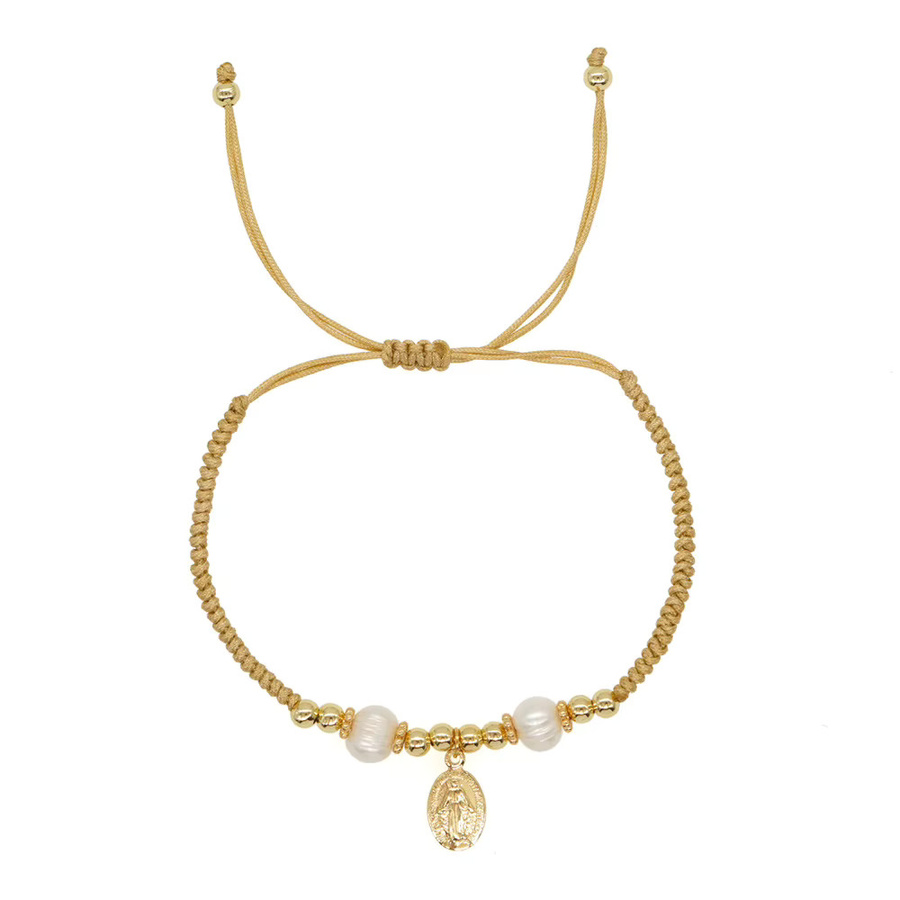 Go2boho Perlenarmband, Süßwasserperlen, Gold, Damen - Bild 2