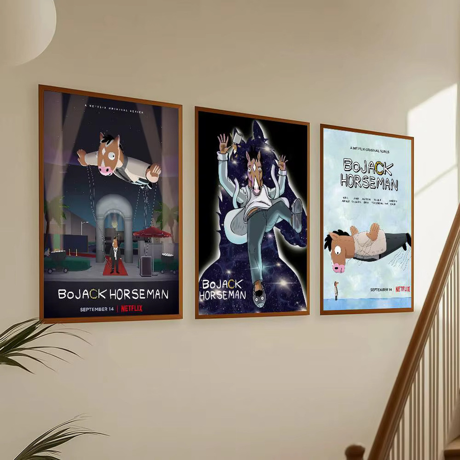 Wasserfester Anime B-BoJack H-Horsemans Poster-Aufkleber in Mehrfarbig, Rechteckig, B/H: 15 x 15 cm - Bild 3