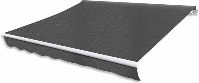 Furnicato Gelenkarmmarkise motorisiert aus Aluminium und Polyester in Anthrazit, Breite: 400 cm - Bild 1