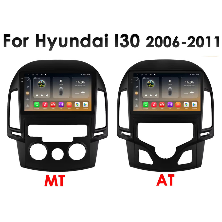 Hizpo 2Din Carplay Android Auto Multimedia Radio für Hyundai i30 (2006-2011) mit GPS, 4G-LTE, Bluetooth und DSP in Schwarz - Bild 4