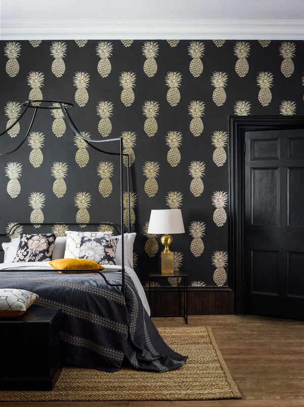 Sanderson Tapete Pineapple Royale Botanical in Graphit und Gold als Vlies-Tapete - Bild 2