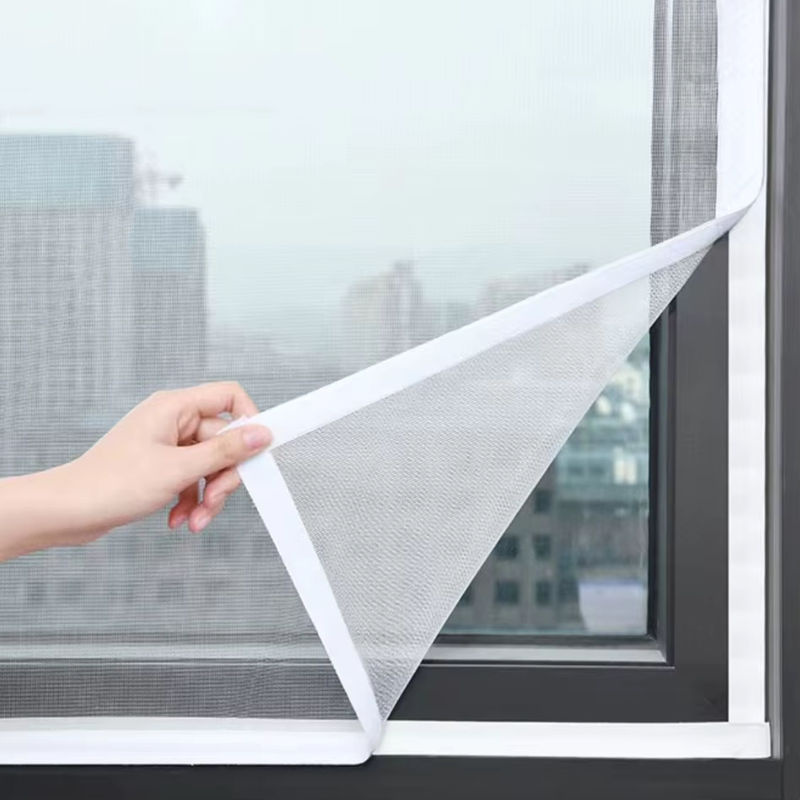 CHARM HOME Moskito Netz für Fenster und Türen mit Reißverschluss, selbstklebend, Weiß - Bild 2