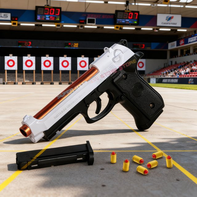 M9A3 Pistole, mit weichen Kugeln, Blowback, Schwarz - Bild 1