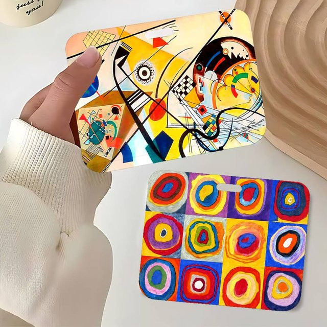 K-Kandinsky Bunter Kunst-Ausweishalter mit Umhängeband in Multicolour - Bild 1
