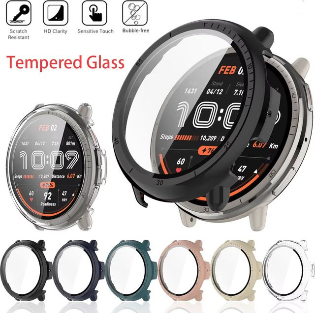 Huami Amazfit Active 2 Zubehör, Displayschutz und Hülle, Schwarz - Bild 1
