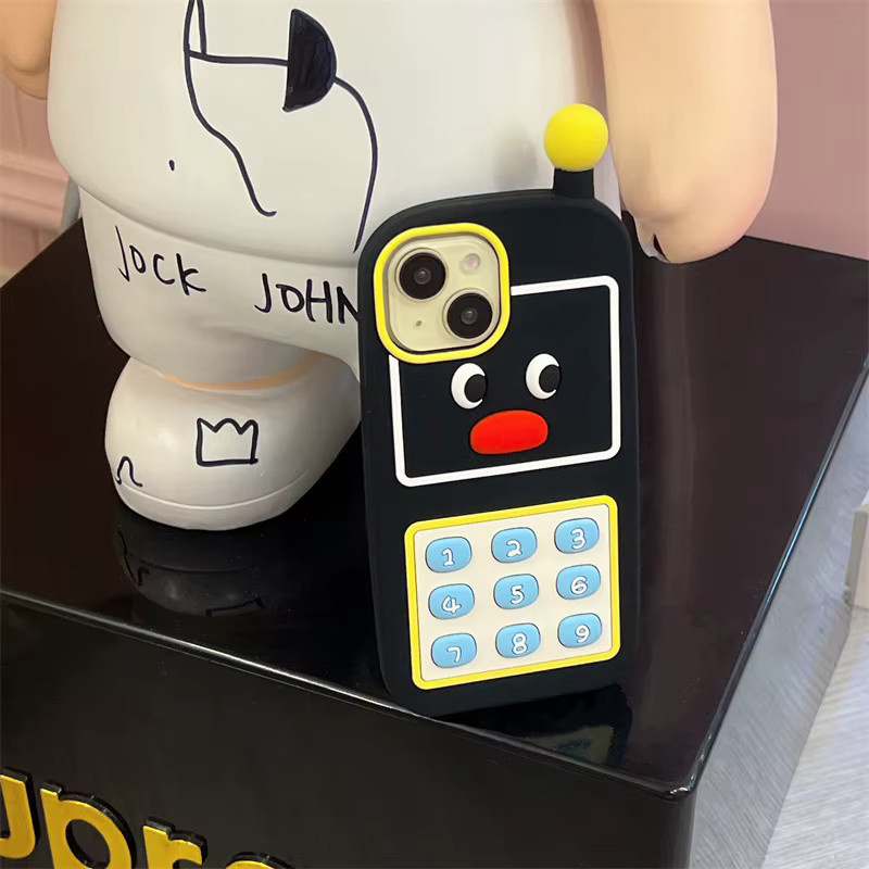 Stoßfeste Silikon-Handyhülle mit 3D-Cartoon-Pinguin-Design für Apple iPhone 12 bis 17 Pro Max Plus, Farbe: Schwarz - Bild 4
