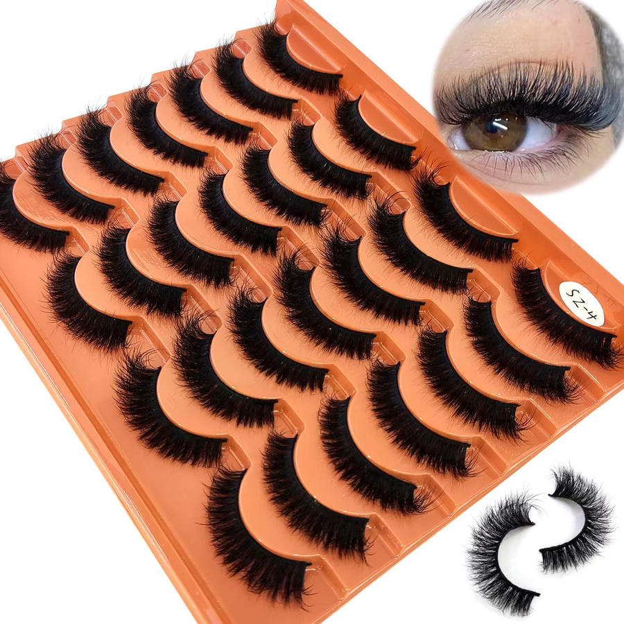 AMSDCN Künstliche Wimpern, Black, 14 Paar, Natürlich, Unisex - Bild 7