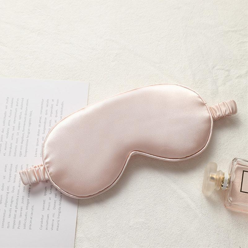 MAITA Elite Fashions Augenmaske aus reiner Seide, rosa, Unisex - Bild 1