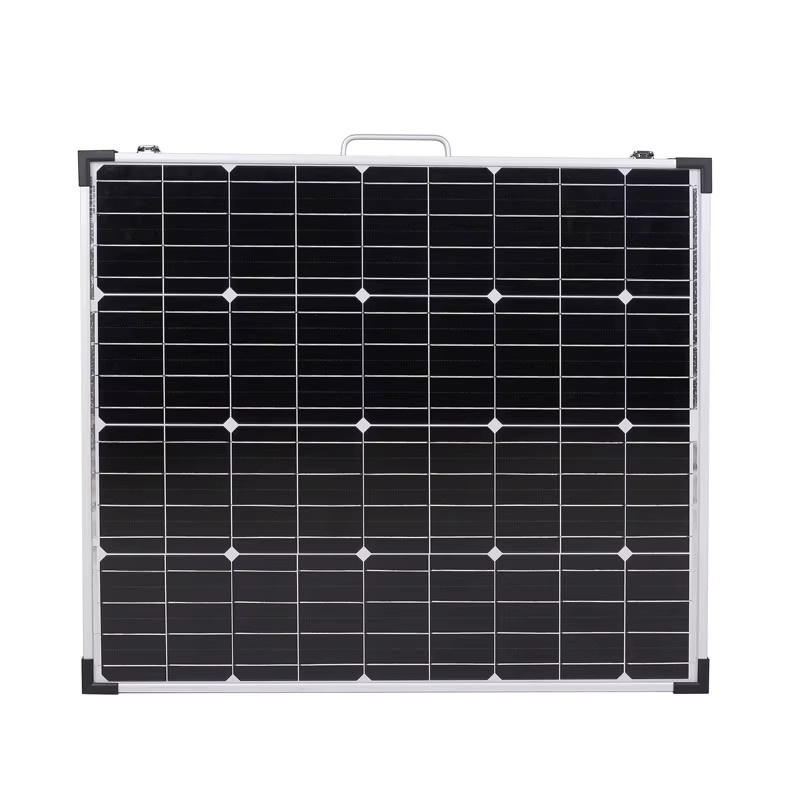 DOKIO Faltbares Solarpanel 160W mit 18V und 5V USB-Anschlüssen, Tragbares Photovoltaik-Ladegerät in Schwarz - Bild 4