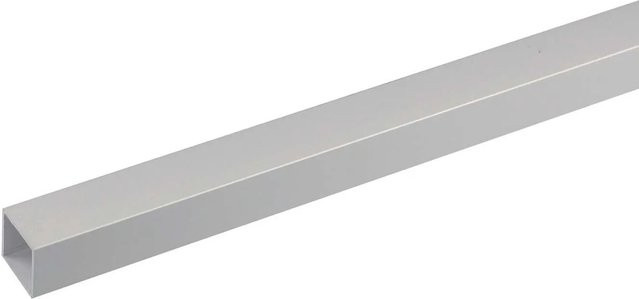 Arcansas Vierkantrohr aus eloxiertem Aluminium in Silber, B/T: 1,5 x 1,5 cm - Bild 1