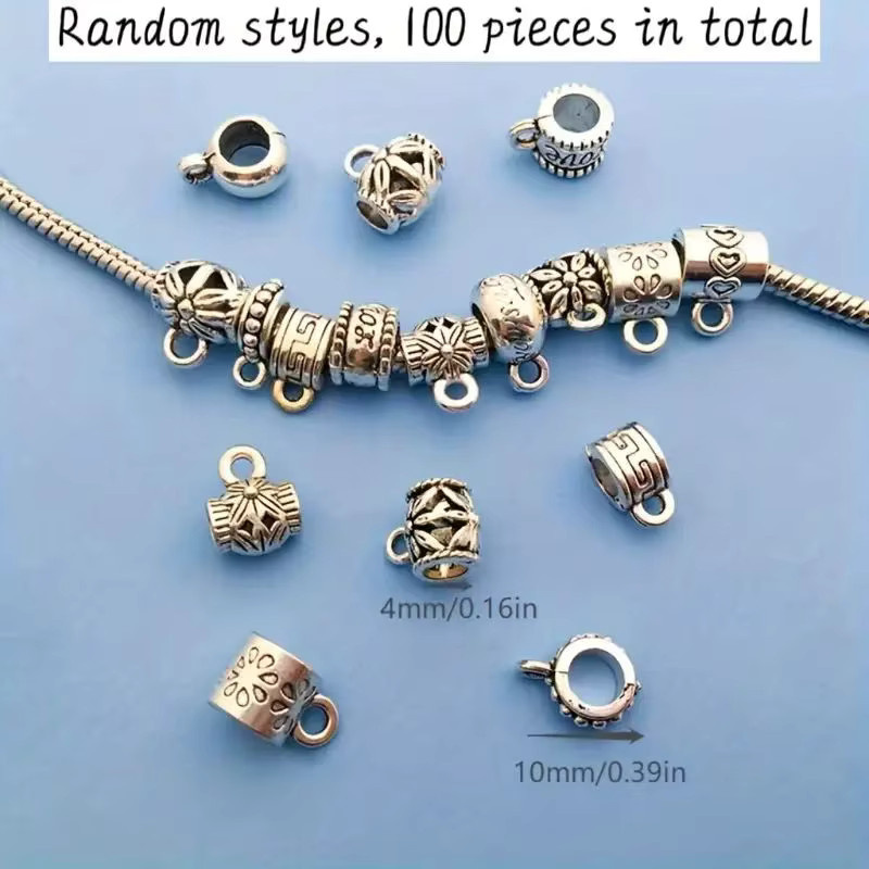 Aogue Verschluss-Bügelperlen, Charms, 100 Stück - Bild 5