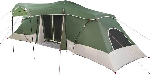 vidaXL Zelt mit Dach in Grün aus Polyester, B/T/H: 721 x 335 x 212 cm - Bild 1