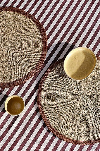 Jotex Tischset ARI aus Seagrass in Braun und Beige, rund - Bild 1
