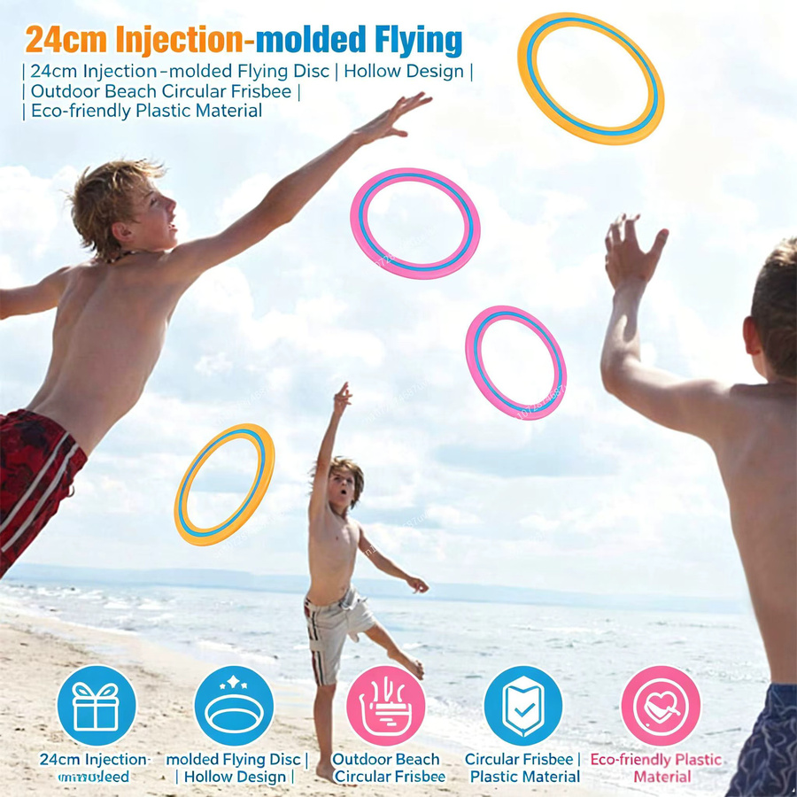 ATUOTIN Flugscheibe, Strand-Saucer, Kunststoff, 24 cm - Bild 2