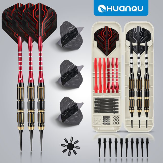 Huanqu Kupfer-Dart-Set, 3er-Pack, mit weichen Spitzen, Zubehör - Bild 1
