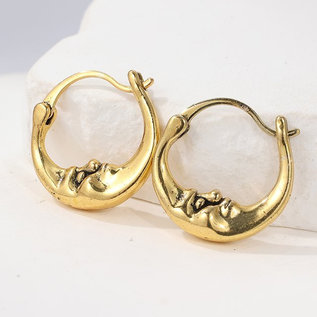 Creolen Mondform, Gold, Damen - Bild 1