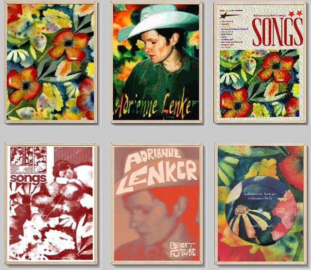 SINGER A-Adrianne Lenker Album DIY Sticky Poster Whitepaper Prints in Weiß und Mehrfarbig für Nordic Home Decor - Bild 1