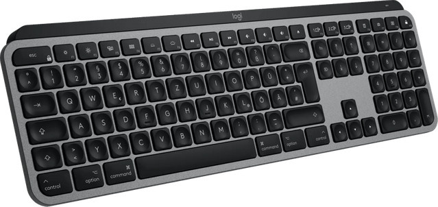 Logitech MX Keys S for Mac Bluetooth Tastatur QWERTZ Schwarz und Grau - Bild 1