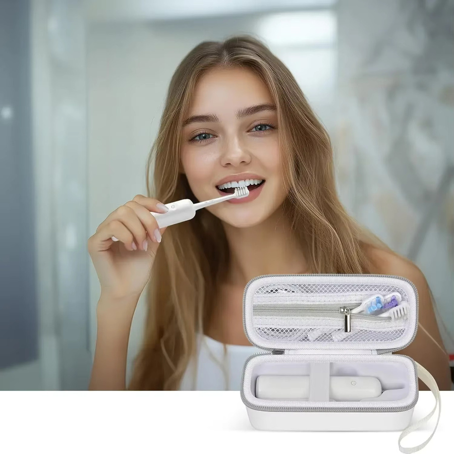 Laifen Wave Etui für die elektrische Zahnbürste in Weiß mit 3 Bürstenköpfen und Zahnbürstenhalter - Bild 4