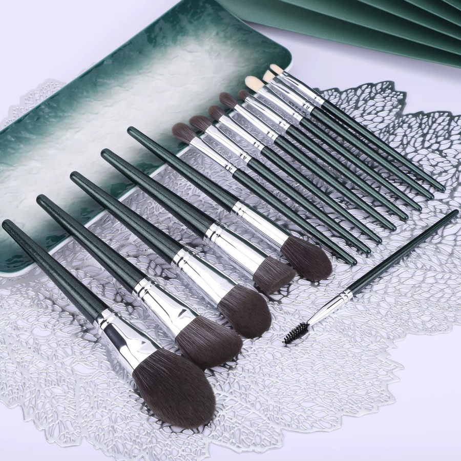 Klina Make-up Pinsel Set, 14 Stück, Ziegenhaar, Damen - Bild 2