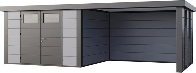 Telluria Gerätehaus Classico in Grau mit Lounge L Rechts und Fenster, B/H/T: 692 x 219 x 318 cm - Bild 1